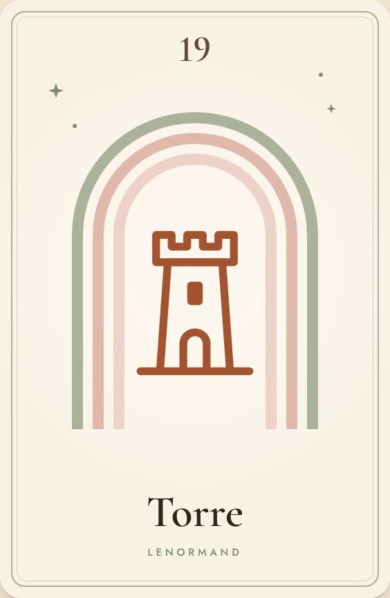 Carta 19 del oráculo Lenormand: Torre