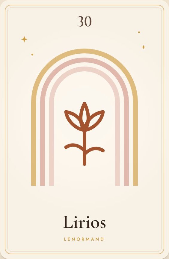 Carta 30 del oráculo Lenormand: Lirios
