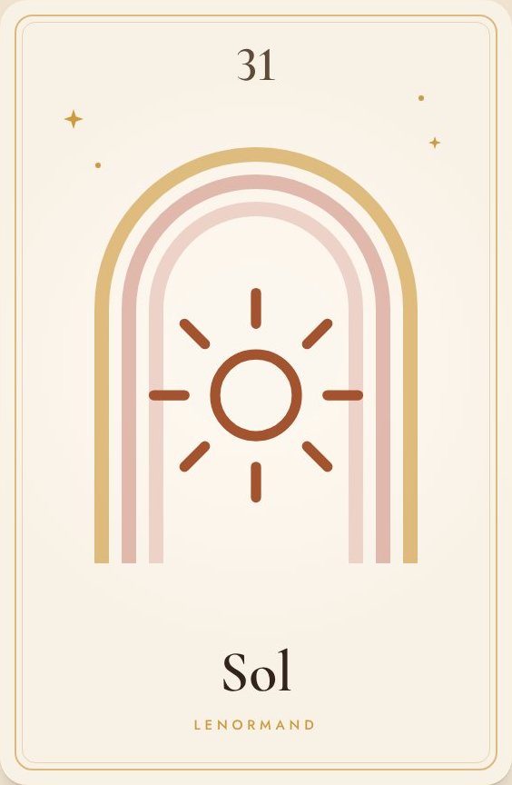 Carta 31 del oráculo Lenormand: Sol