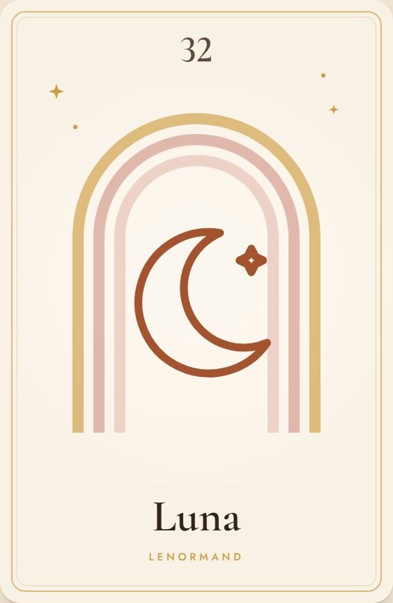 Carta 32 del oráculo Lenormand: Luna