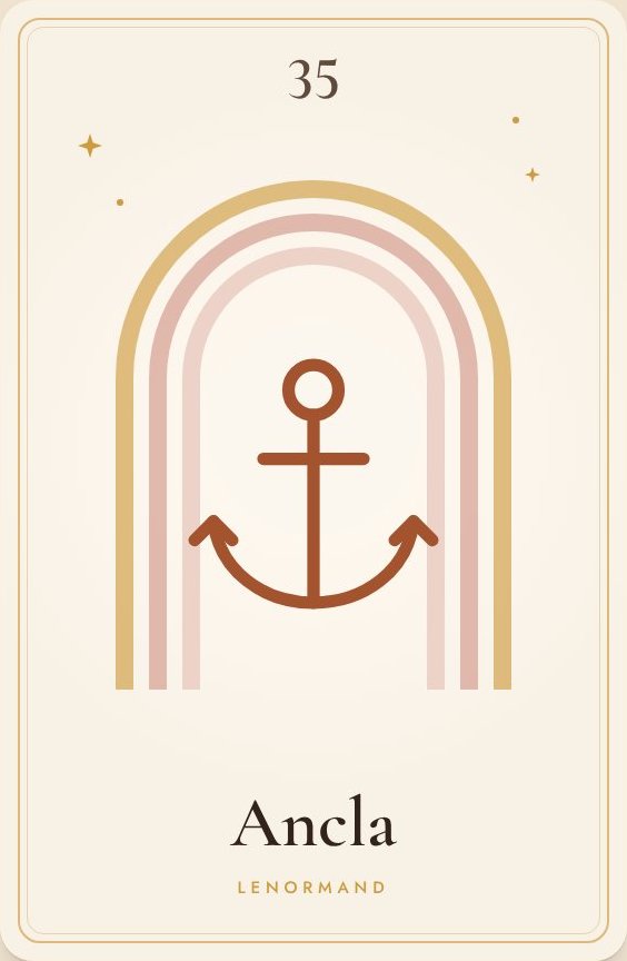 Carta 35 del oráculo Lenormand: Ancla